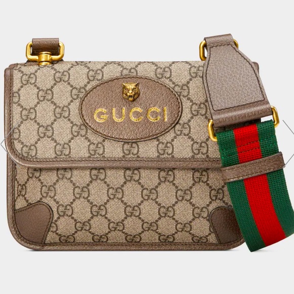 Gucci Handbags - ⚡️Gucci Neo GG Supreme Crossbody Small Messenger Bag with Stripe Canvas Strap